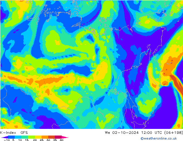 K-Index GFS We 02.10.2024 12 UTC