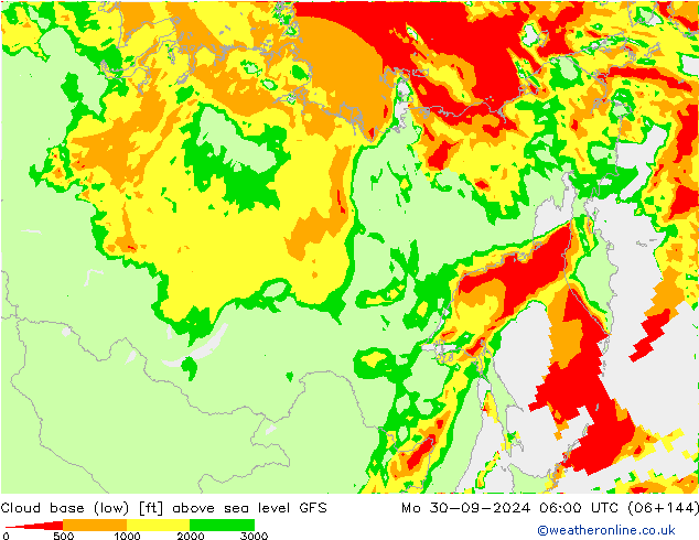 Cloud base (low) GFS Mo 30.09.2024 06 UTC