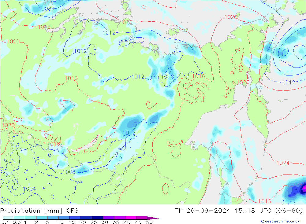 Niederschlag GFS Do 26.09.2024 18 UTC