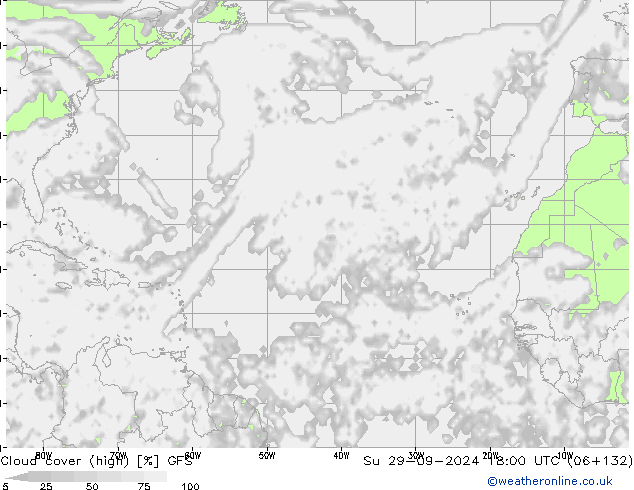 Nubes altas GFS dom 29.09.2024 18 UTC