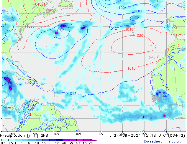 opad GFS wto. 24.09.2024 18 UTC