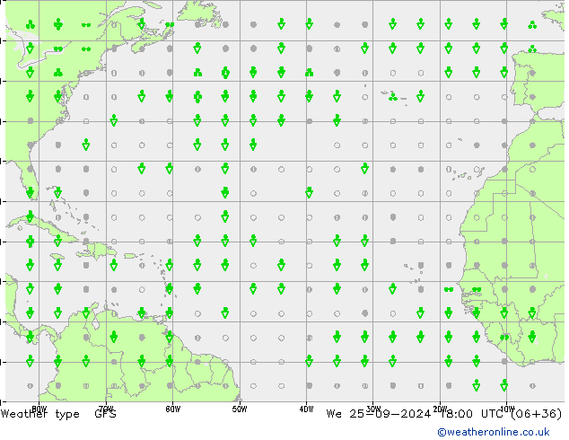 Weermodel GFS wo 25.09.2024 18 UTC