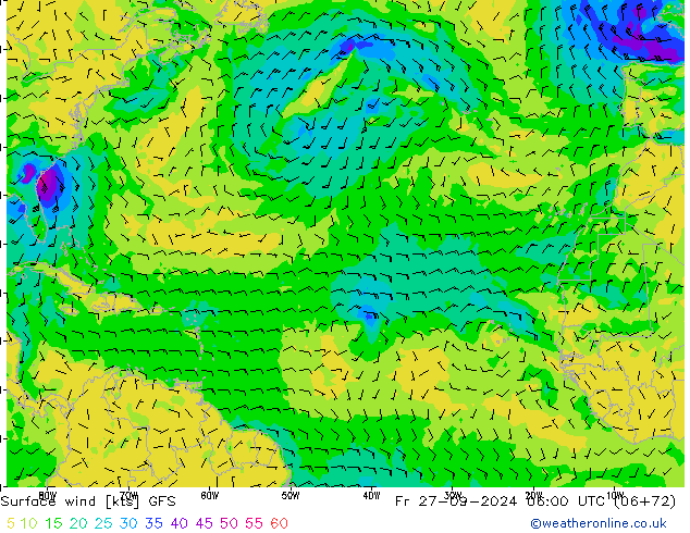  10 m GFS  27.09.2024 06 UTC