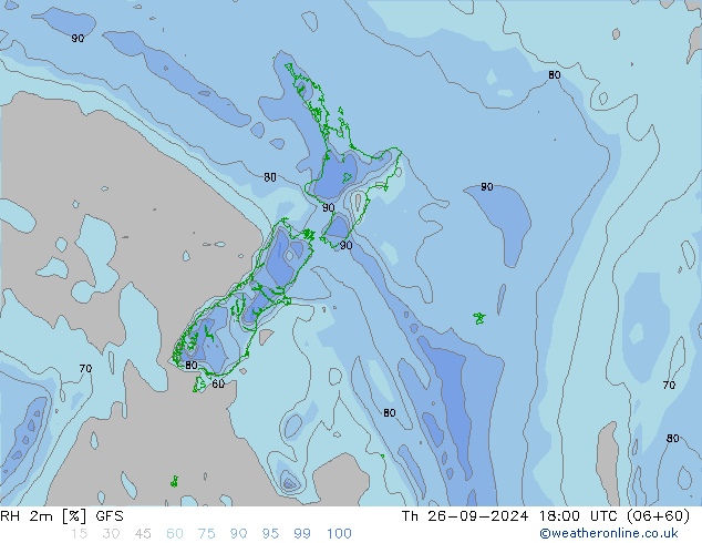 RH 2m GFS Th 26.09.2024 18 UTC