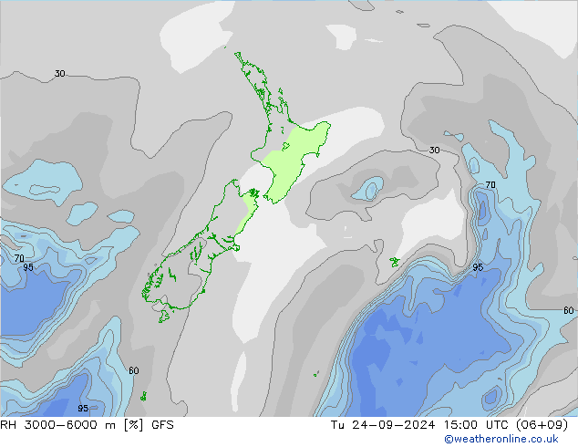 RH 3000-6000 m GFS wto. 24.09.2024 15 UTC