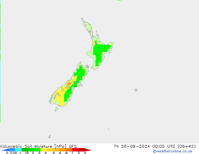 Volumetric Soil Moisture GFS Qui 26.09.2024 00 UTC