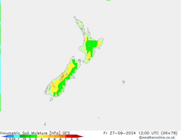 Volumetric Soil Moisture GFS Sex 27.09.2024 12 UTC