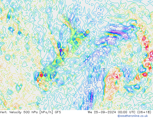 Vert. Velocity 500 hPa GFS mer 25.09.2024 00 UTC