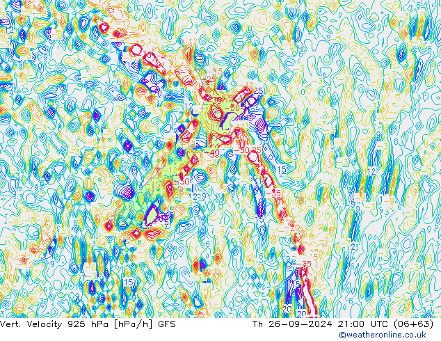 Vert. Velocity 925 hPa GFS Th 26.09.2024 21 UTC