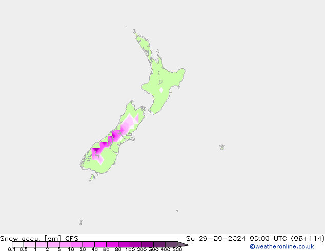 Snow accu. GFS Ne 29.09.2024 00 UTC