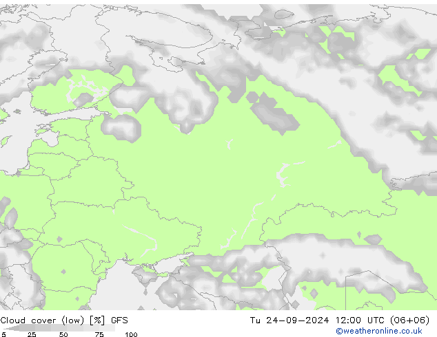 nuvens (high,médio,baixo,) GFS Ter 24.09.2024 12 UTC