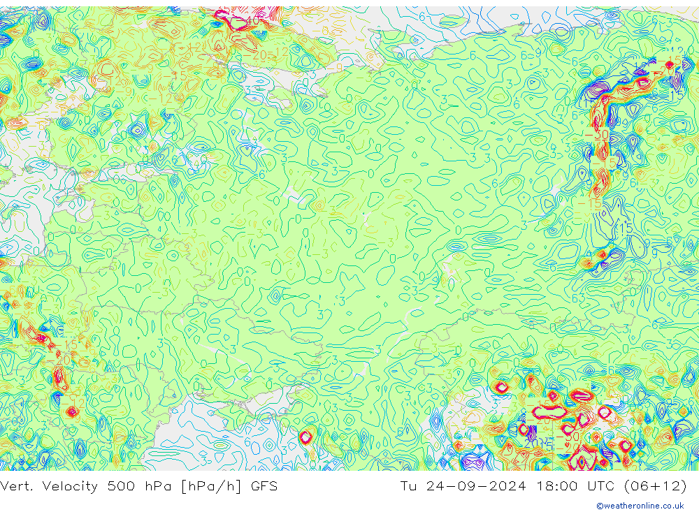 Vert. Velocity 500 hPa GFS Ter 24.09.2024 18 UTC