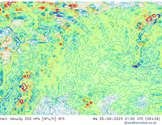 Vert. Velocity 500 hPa GFS St 25.09.2024 21 UTC