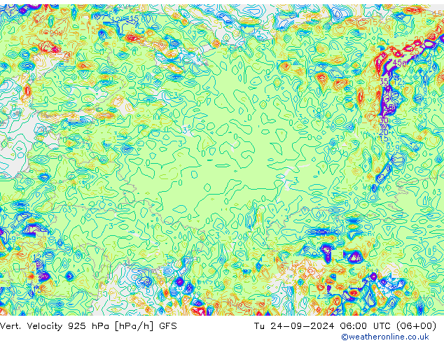 Vert. Velocity 925 hPa GFS Di 24.09.2024 06 UTC