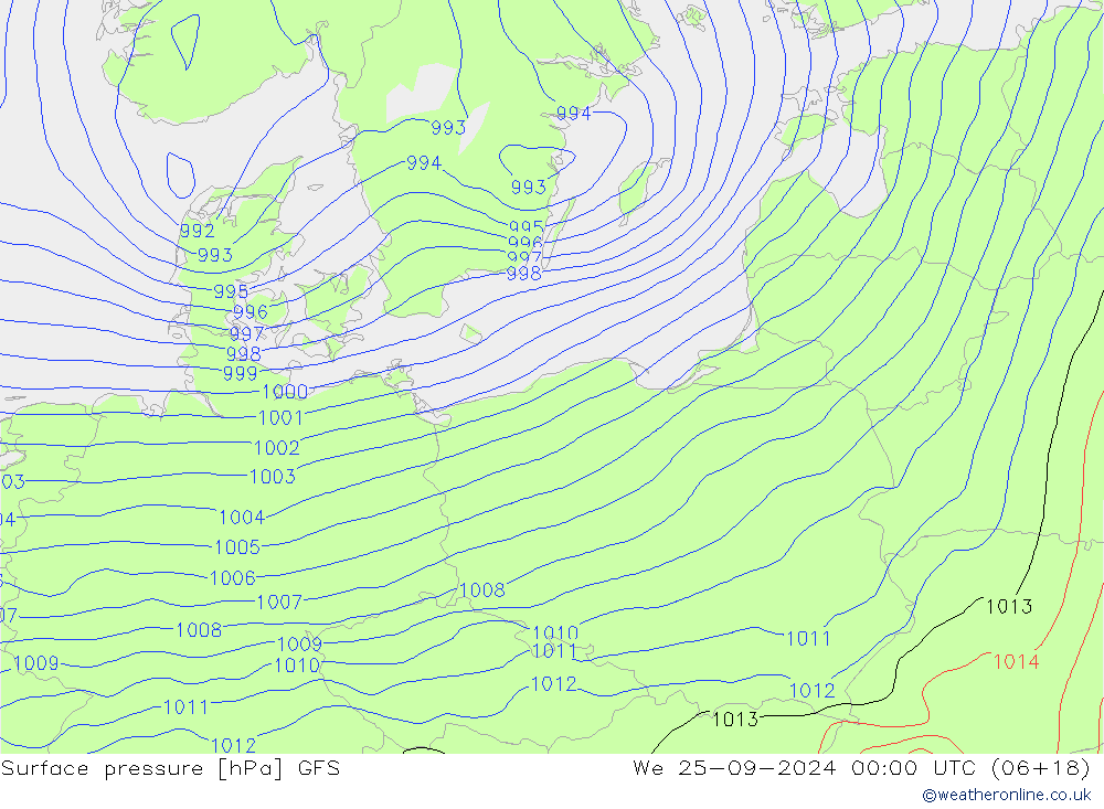 GFS: We 25.09.2024 00 UTC