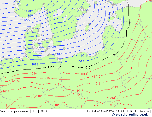 GFS: vie 04.10.2024 18 UTC