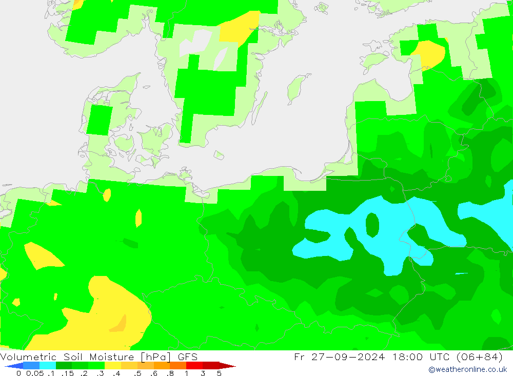 Volumetric Soil Moisture GFS ven 27.09.2024 18 UTC