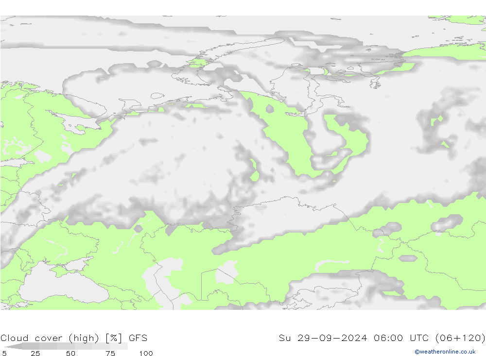 Nubes altas GFS dom 29.09.2024 06 UTC