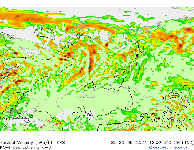 Convection-Index GFS  28.09.2024 12 UTC