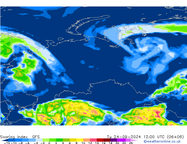 Soaring Index GFS di 24.09.2024 12 UTC