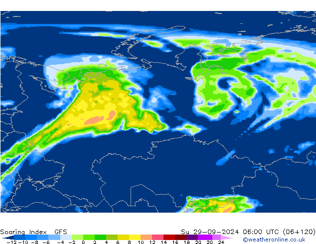 Soaring Index GFS dim 29.09.2024 06 UTC