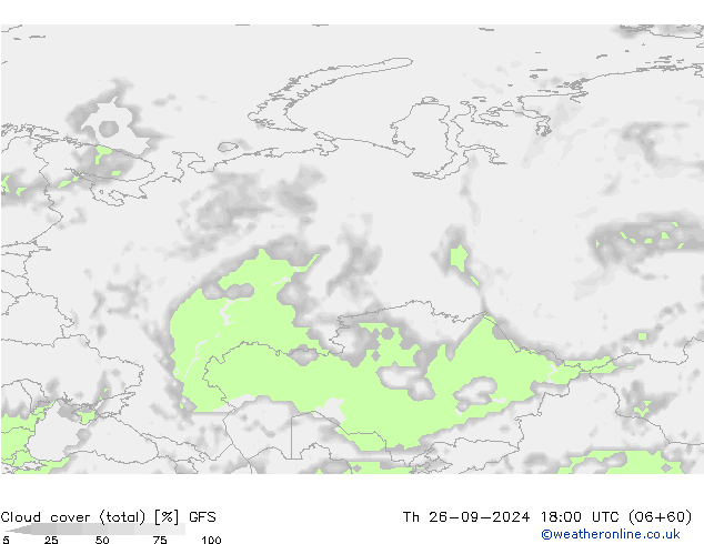 Bulutlar (toplam) GFS Per 26.09.2024 18 UTC