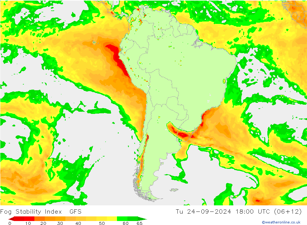 Fog Stability Index GFS Ter 24.09.2024 18 UTC