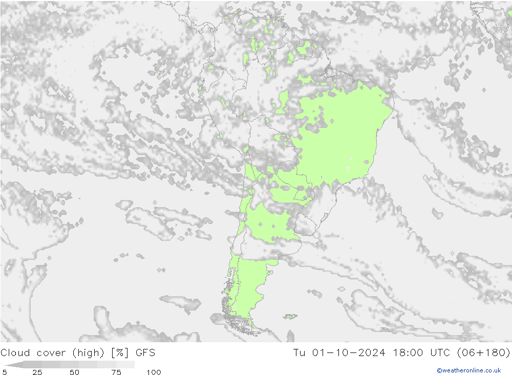 облака (средний) GFS Октябрь 2024