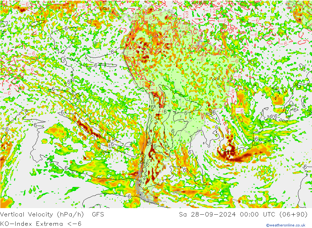 Convection-Index GFS Sáb 28.09.2024 00 UTC