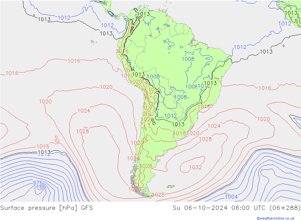 GFS: Вс 06.10.2024 06 UTC