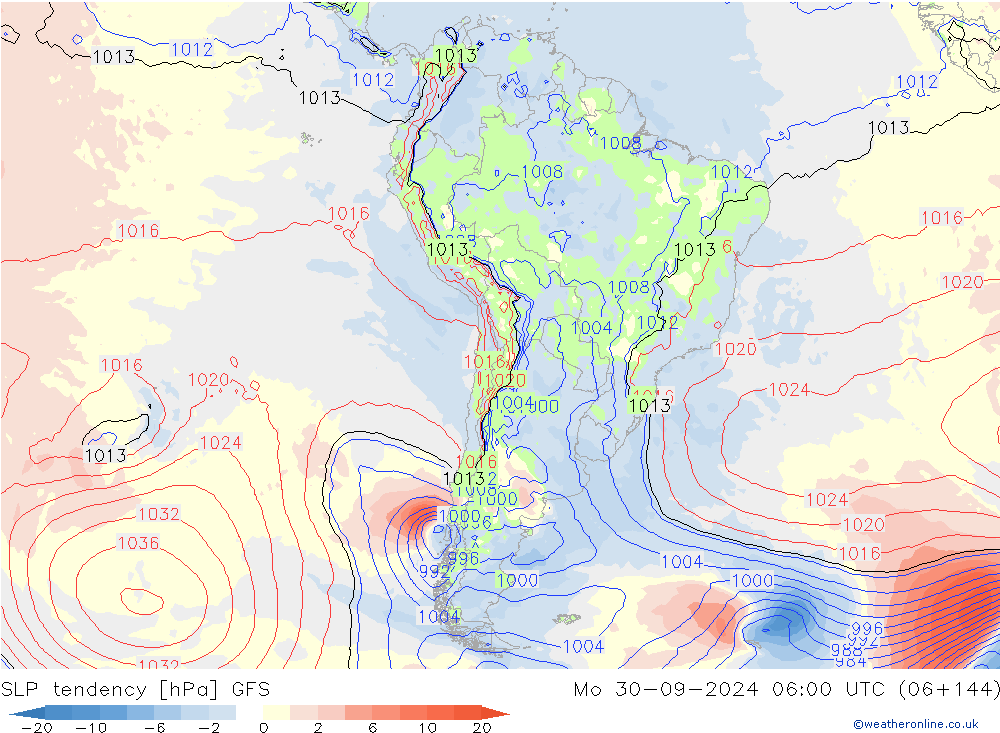 SLP tendency GFS Seg 30.09.2024 06 UTC