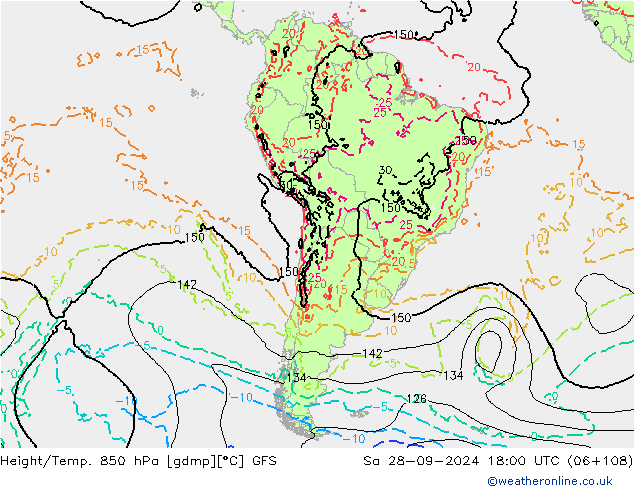 Z500/Rain (+SLP)/Z850 GFS So 28.09.2024 18 UTC