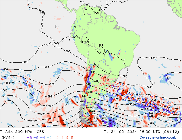 T-Adv. 500 hPa GFS mar 24.09.2024 18 UTC