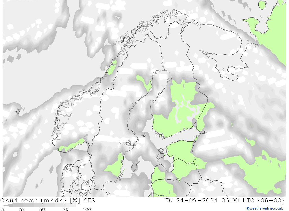 облака (средний) GFS вт 24.09.2024 06 UTC