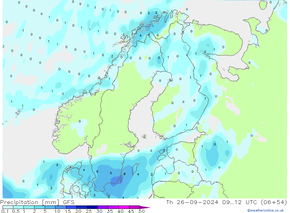 Niederschlag GFS Do 26.09.2024 12 UTC