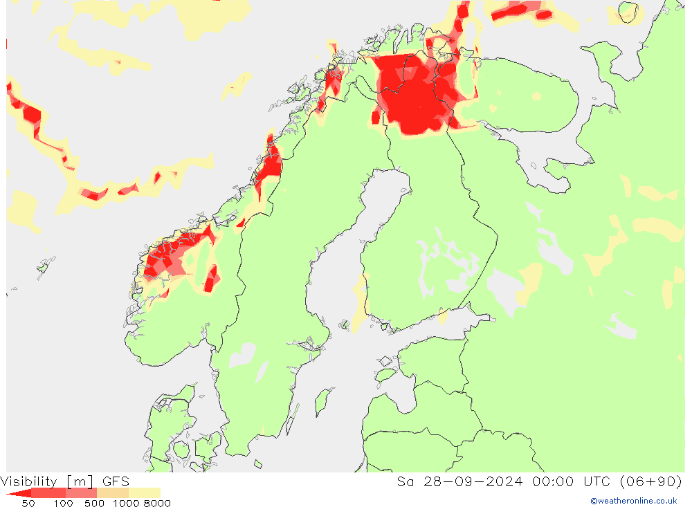 visibilidade GFS Sáb 28.09.2024 00 UTC