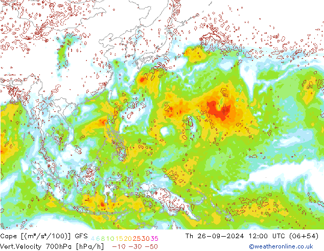 Cape GFS do 26.09.2024 12 UTC