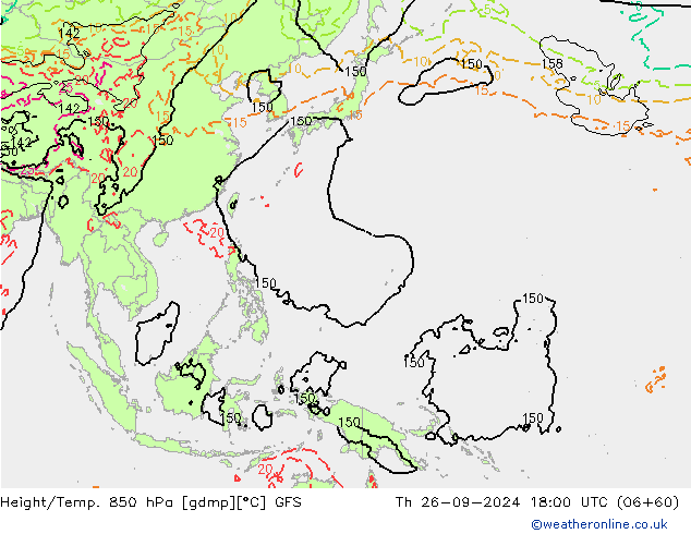 Z500/Rain (+SLP)/Z850 GFS Qui 26.09.2024 18 UTC