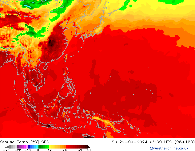 Temp. gruntu GFS nie. 29.09.2024 06 UTC