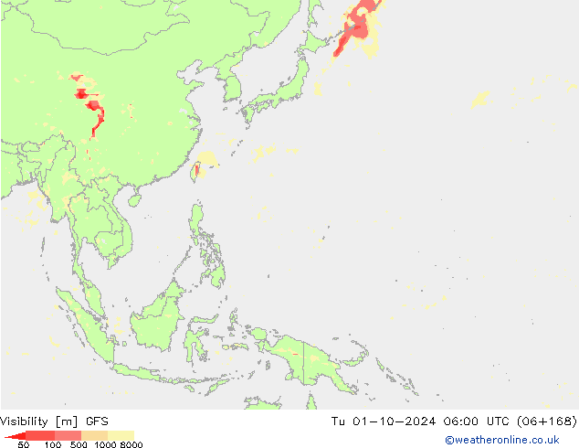 Zicht GFS di 01.10.2024 06 UTC