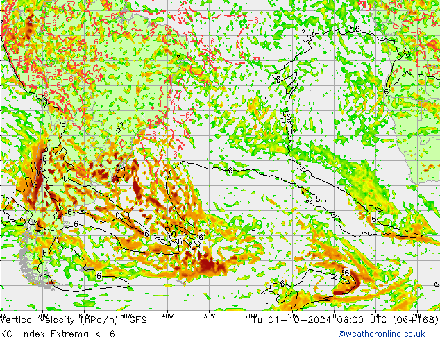 Convection-Index GFS  01.10.2024 06 UTC