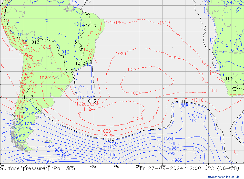 GFS: Pá 27.09.2024 12 UTC