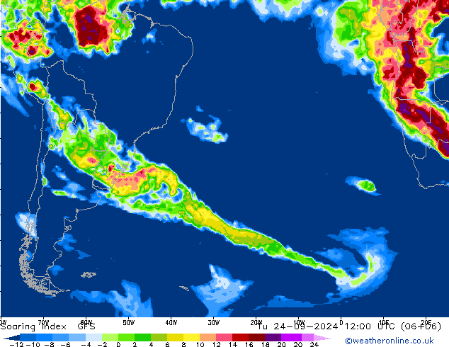 Soaring Index GFS Tu 24.09.2024 12 UTC