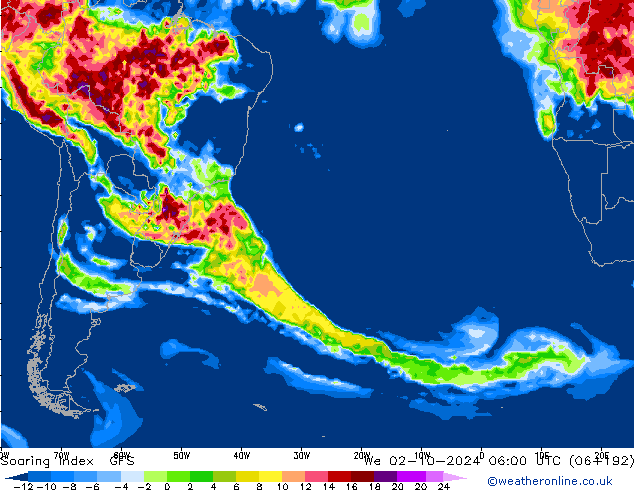 Soaring Index GFS We 02.10.2024 06 UTC