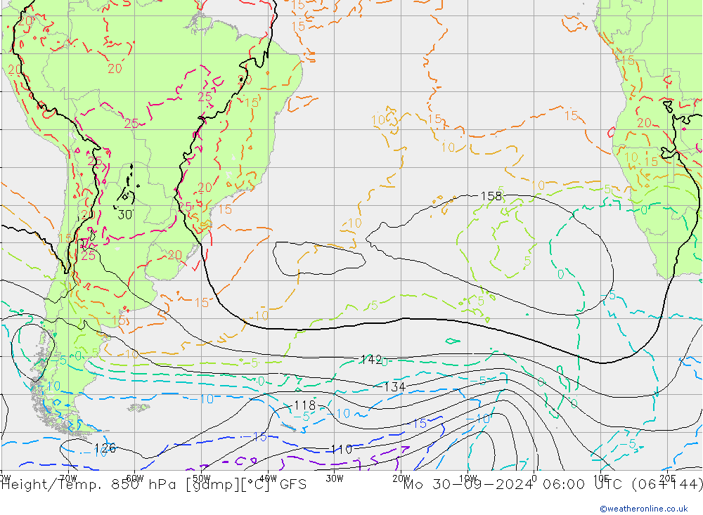 Z500/Rain (+SLP)/Z850 GFS Mo 30.09.2024 06 UTC