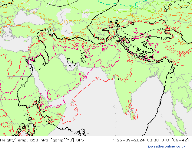 Z500/Rain (+SLP)/Z850 GFS Qui 26.09.2024 00 UTC