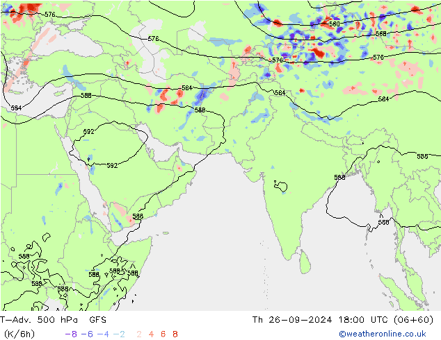 T-Adv. 500 hPa GFS  26.09.2024 18 UTC