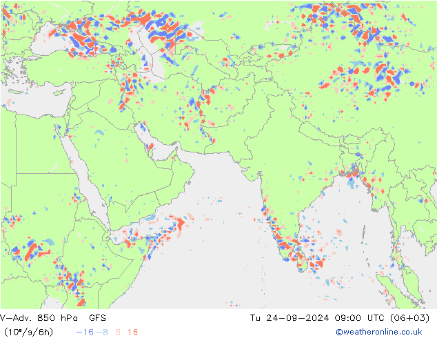 V-Adv. 850 hPa GFS September 2024