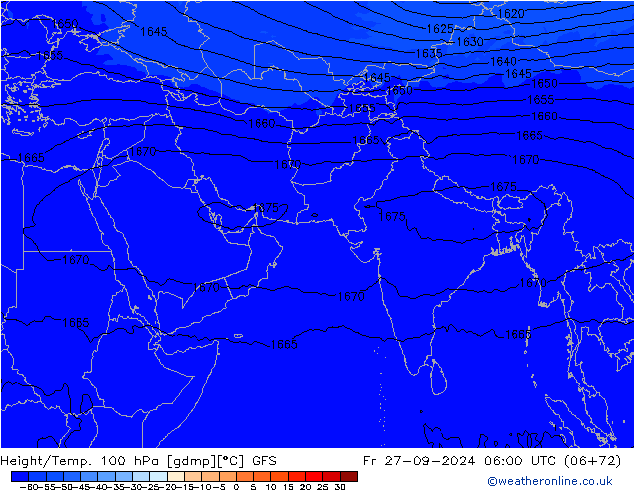 Height/Temp. 100 hPa GFS Fr 27.09.2024 06 UTC