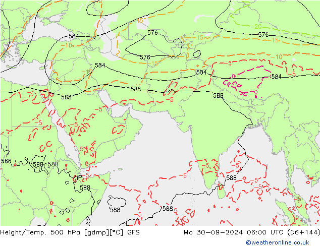 Z500/Regen(+SLP)/Z850 GFS ma 30.09.2024 06 UTC